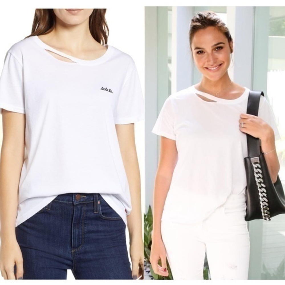 n:PHILANTHROPY Harlow BFF Deconstructed Bohemian Coachella White Tee NWT